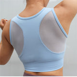 Workout padded top - Flex blue - cropped bra
