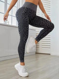 Fitness Workout Leggings - Leopard Stripes - Squat Proof - Seamless - Bottom Up