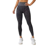 Fitness Workout Leggings - Leopard Stripes - Squat Proof - Seamless - Bottom Up