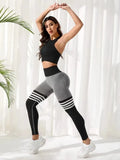 Fitness Workout Leggings - Stripes - Squat Proof - 3 Colors