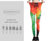 Fitness leggings - Colorful abstract - High waist