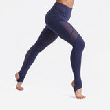 Fitness workout leggings - Blue star mesh - Squat proof - High waist - XS/XL