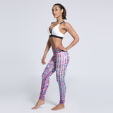 Fitness workout seamless leggings - Pink scales - Squat proof - High waisted