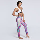 Fitness workout seamless leggings - Pink scales - Squat proof - High waisted