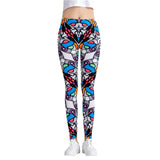 Fitness workout leggings - Colorful abstract - High waist