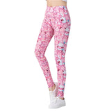 Fitness leggings - Pink toons - High waist