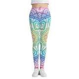 Fitness workout leggings - Colorful Kaleidoscope - High waist