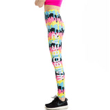 Fitness workout leggings - Colorful glue - High waist