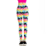 Fitness workout leggings - Colorful glue - High waist