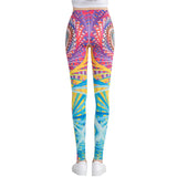 Fitness workout leggings - Colorful fantasy - High waist