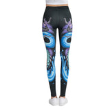 Fitness workout leggings - Colorful dragon- High waist