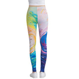 Fitness workout leggings - Colorful paint - high waist