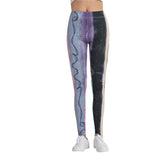 Fitness workout leggings - Colorful pen - high waist