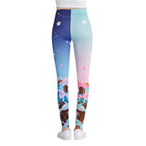 Fitness workout leggings - Colorful sweet - high waist