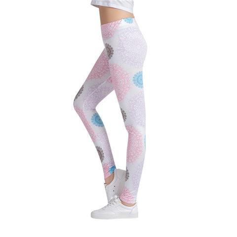 Fitness casual workout leggings - Colorful pink - High waist