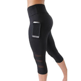Fitness Capri workout leggings - High waist - Poket - Black