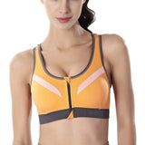 Fitness workout padded sports bra - Solar - Quick dry - Green/Yellow