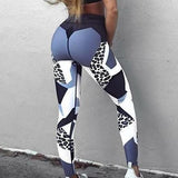 Fitness workout leggings - Leopard grey
