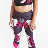 Fitness workout leggings - Leopard pink - S/XL