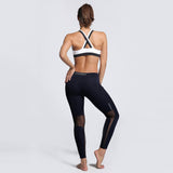 Fitness workout mesh leggings - Black oblivion - Squat proof - S/XXXL