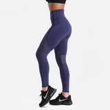 Fitness workout leggings - Panther blue - Squat proof - High waist - XS/XL