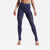 Fitness workout leggings - Blue star mesh - Squat proof - High waist - XS/XL