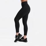 Fitness workout leggings - Shadow black - Squat proof - High waist - XS/XL