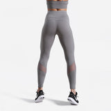 Fitness workout leggings - Grey lights - Squat proof - High waist - XS/XL