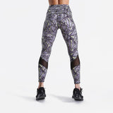 Fitness workout leggings - Abstract mesh - Squat proof - High waist - XS/XL