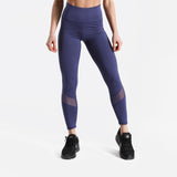 Fitness workout leggings - Blue lights - Squat proof - High waist - XS/XL