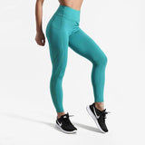 Fitness workout leggings with pockets - Torque aquamarine - Squat proof - High waisted - XS/XL
