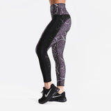 Fitness workout leggings - Roses grey - Squat proof - High waist - XS/XL