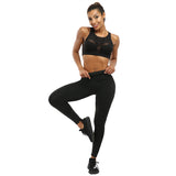 Fitness workout leggings - "V" shape black - Squat proof - XS/XXXL