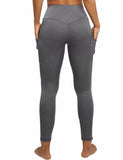 Fitness workout leggings - "V" shape gray - Squat proof - XS/XXXL