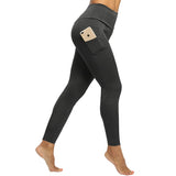 Fitness workout leggings - "V" shape deep gray - Squat proof - XS/XXXL