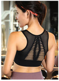 Workout padded top - Flow black - Seamless