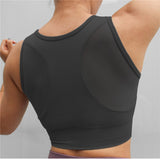 Workout padded top - Flex black - cropped bra