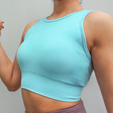 Workout padded top - Flex aquamarine - cropped bra